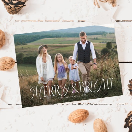 Vrolijk & Helder Horizontale Foto Kerstmis Feestdagenkaart