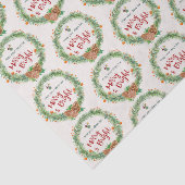 Vrolijk & Helder Kerstmis Krans Patroon Tissuepapier (Detail)