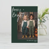 Vrolijk helder modern kerstfeest feestdagenkaart (Staand voorkant)