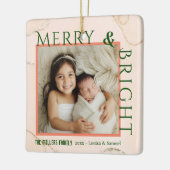 Vrolijk & Helder modern vet 1 foto Kerstmis Keramisch Ornament (Links)