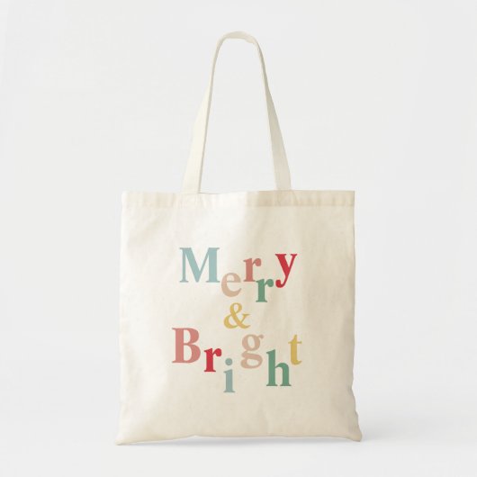 Vrolijk & Helder typografie Kerstkleur Tote Bag (Voorkant)