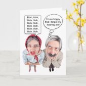 Vrolijk Jubileum Grappig Oud Paar Kaart (Gele Bloem)