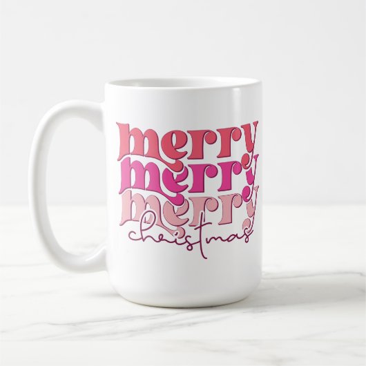 Vrolijk Kerst Drink Koffie Mok (Links)