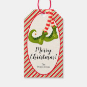 Vrolijk Kerst Elf  Cadeaulabel (Voorkant)