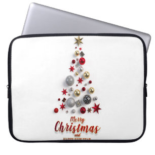 Vrolijk kerst- en winterseizoen laptop sleeve