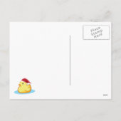 Vrolijk Kerst geel rubber duckie briefkaart (Achterkant)