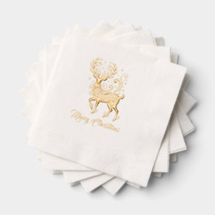 Vrolijk Kerst Herten Folie Servetten