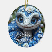 Vrolijk Kerst Keramische Cirkel Ornament (Links)