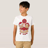 Vrolijk Kerst Kinder Basic T-shirt (Voorkant volledig)