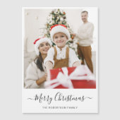 Vrolijk Kerst Modern Foto Magnetische Vakantie Kaa (Voorkant)