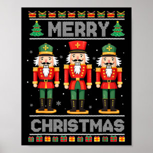 Vrolijk Kerst Notenkraker Ballet Feestelijke Xmas  Poster