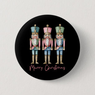 Vrolijk Kerst Notenkraker Ballet Feestelijke Xmas Ronde Button 5,7 Cm