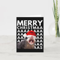Vrolijk Kerst Opossum Schreeuwen Leuke Mannen Vrou