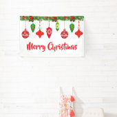 Vrolijk Kerst  Ornamenten Party Banner (Insitu)