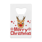Vrolijk Kerst Rendier Kredietkaart Flessenopener (Achterkant)