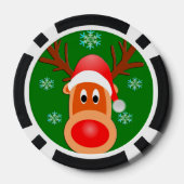 Vrolijk Kerst Schattige Herten Klei Poker Chips, Z Pokerchips (Achterkant)