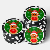 Vrolijk Kerst Schattige Herten Klei Poker Chips, Z Pokerchips (Opstapeling)