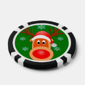 Vrolijk Kerst Schattige Herten Klei Poker Chips, Z Pokerchips (Enkel)