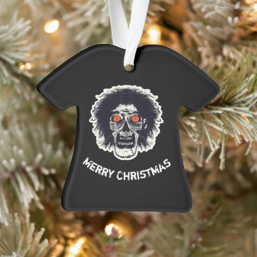 Vrolijk Kerst Sinaasappel Eyes Zombie Ornament (Boom)