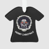 Vrolijk Kerst Sinaasappel Eyes Zombie Ornament (achterkant)