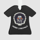 Vrolijk Kerst Sinaasappel Eyes Zombie Ornament (voorkant)