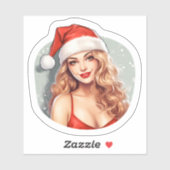 Vrolijk Kerst sticker voor Feestdagen (Vel)