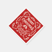 Vrolijk Kerst stijl ontwerp Servet (Hoek)