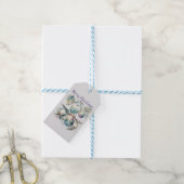 Vrolijk Kerst Waterverf Ornamenten Cadeaulabel (Met Touw)