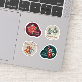 Vrolijk kerstbadge collectie sticker