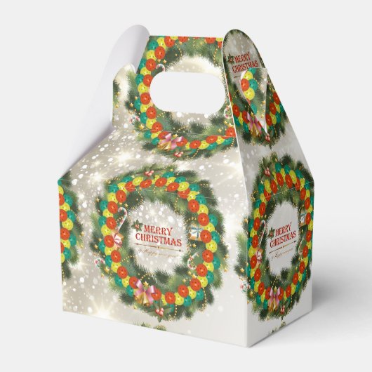 Vrolijk kerstbal 1 bedankdoosjes (Achterkant)