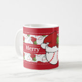 Vrolijk kerstbal koffiemok (Voorkant links)