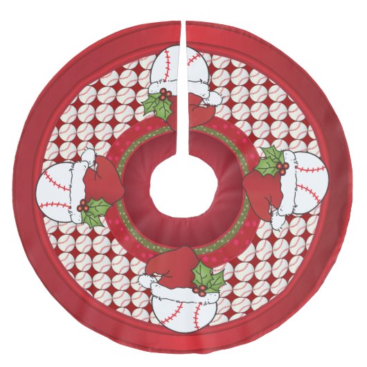 Vrolijk kerstbal overvallen kerstboom rok (Voorkant)