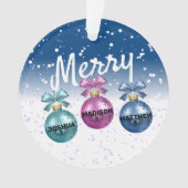 Vrolijk kerstballen ornament (voorkant)