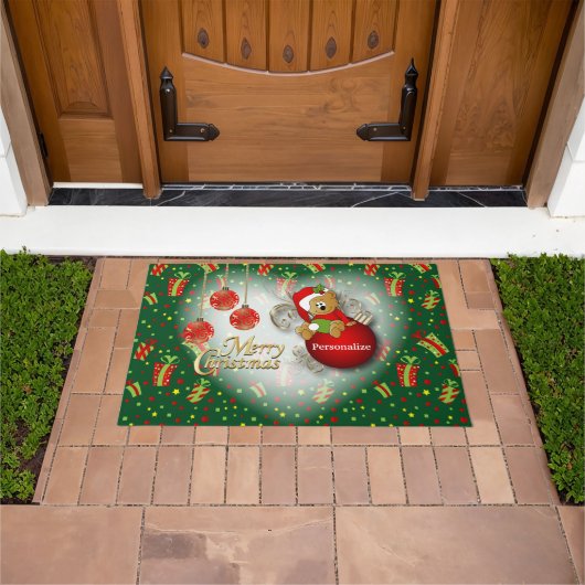 Vrolijk kerstBeer Deurmat (Buiten)