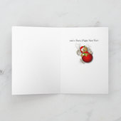 Vrolijk kerstBeer Feestdagen Kaart (Binnen)