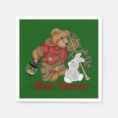 Vrolijk kerstBeer Holiday Napkins Servetten (Voorkant)