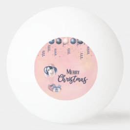 Vrolijk kerstbericht Baubles, cadeautjes en ballon Pingpongballen