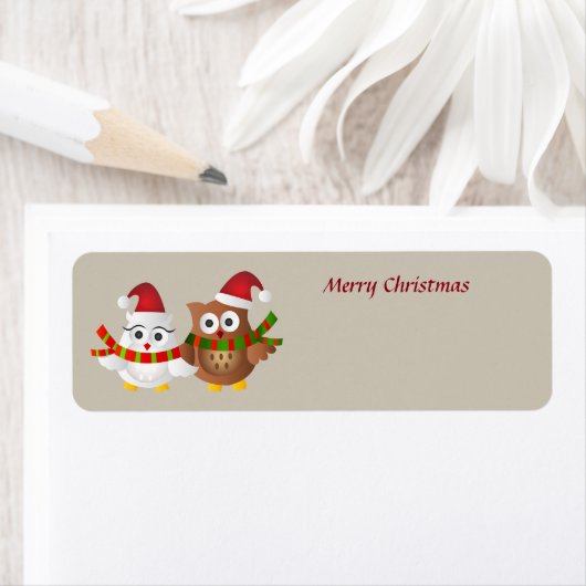 Vrolijk kerstbezit etiket (Insitu)