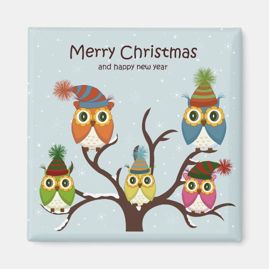 Vrolijk kerstbezit op de Boom Magnet Magneet (Voorkant)