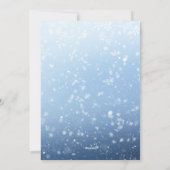 Vrolijk kerstblauw wit sneeuwpop feestdagenkaart (Achterkant)