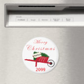 Vrolijk kerstbomen Rood kruipertje Magneet (Insitu (Vaatwasser))