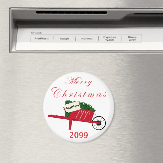 Vrolijk kerstbomen Rood kruipertje Magneet (Insitu (Vaatwasser))