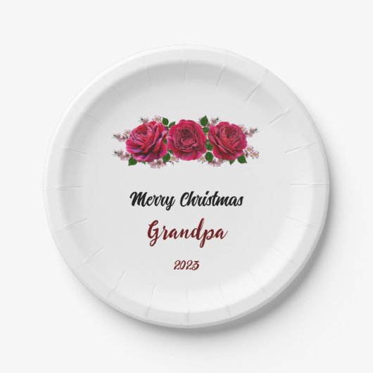 Vrolijk kerstboom feestelijke vakantie cadeau ontw papieren bordje (Voorkant)