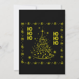 Vrolijk kerstboom H Ho Ho Ho Feestdagenkaart