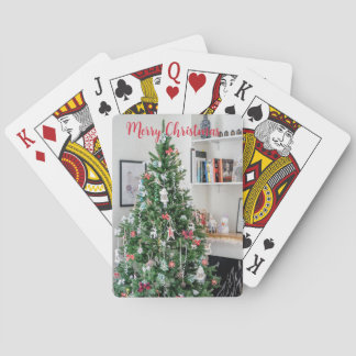 Vrolijk kerstboom klassieke speelkaarten