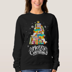 Vrolijk Kerstboom Liefde Lezen Boeken Bibliothecar Trui