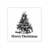 Vrolijk Kerstboom Pine Gifts Rubberstempel (Afrduk)