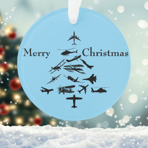 Vrolijk kerstboom vliegtuig, Cool Aviation Ornament