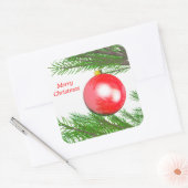 Vrolijk kerstboomdecoratie vierkante sticker (Envelop)