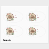 Vrolijk kerstboomplakje bloemig naar/van sticker (Vel)